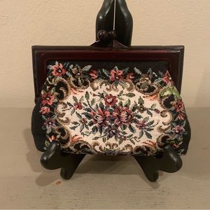 Vintage Needlepoint Small Purse